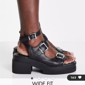 ASOS Heston Chunky Lug Sole Sandal, EUC